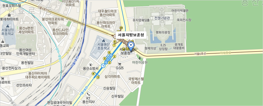 서울지방보훈청 지도 이미지